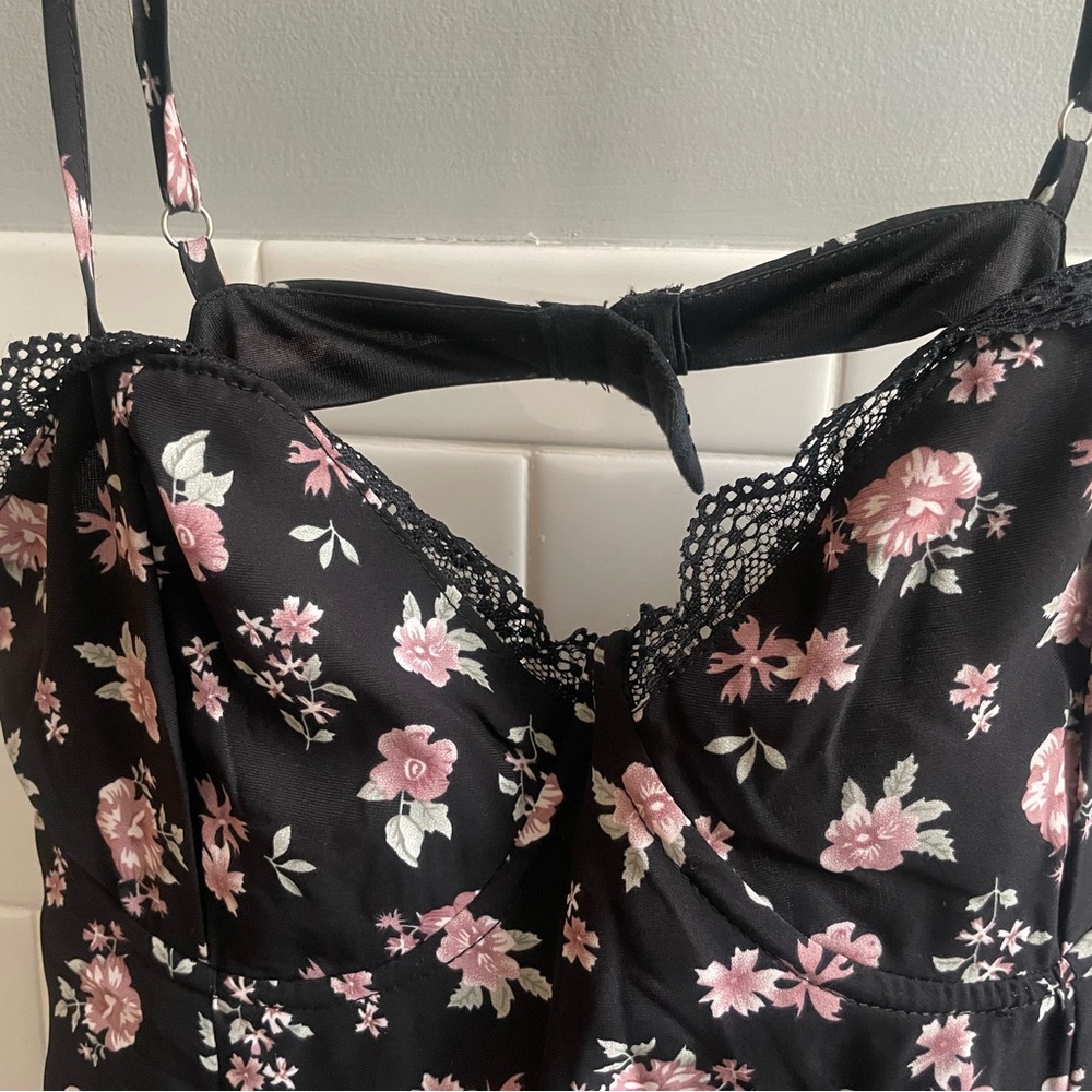 Floral Lace Trim Sundress